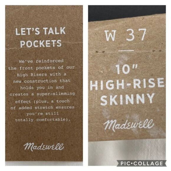 Madewell High‎ Waist Button Fly Ankle Jeans Size 37 White NWT - Picture 7 of 14